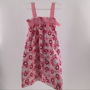 #010 Penelope Mack pink white and polkadot floral dress